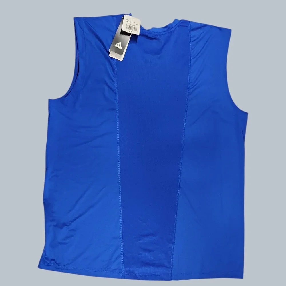 Adidas Techfit Men's Sleeveless Compression Shirt Royal Blue NWT XL Gym Training